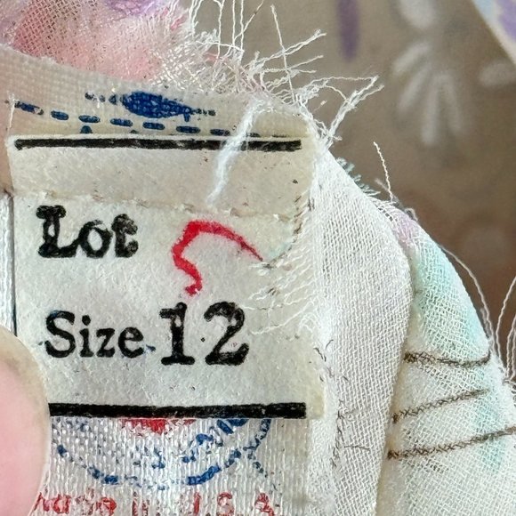 Jeri Modes Vintage 70s Sheer Chiffon Floral Midi Dress Womens M‎ Pink Tie Waist - Picture 9 of 12